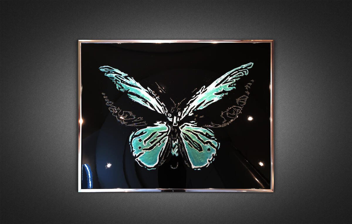 Картина: Картина Бабочка Лютеа в бирюзе