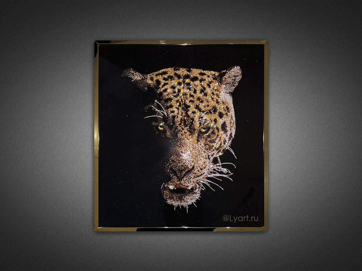 Картина Леопард в ночи