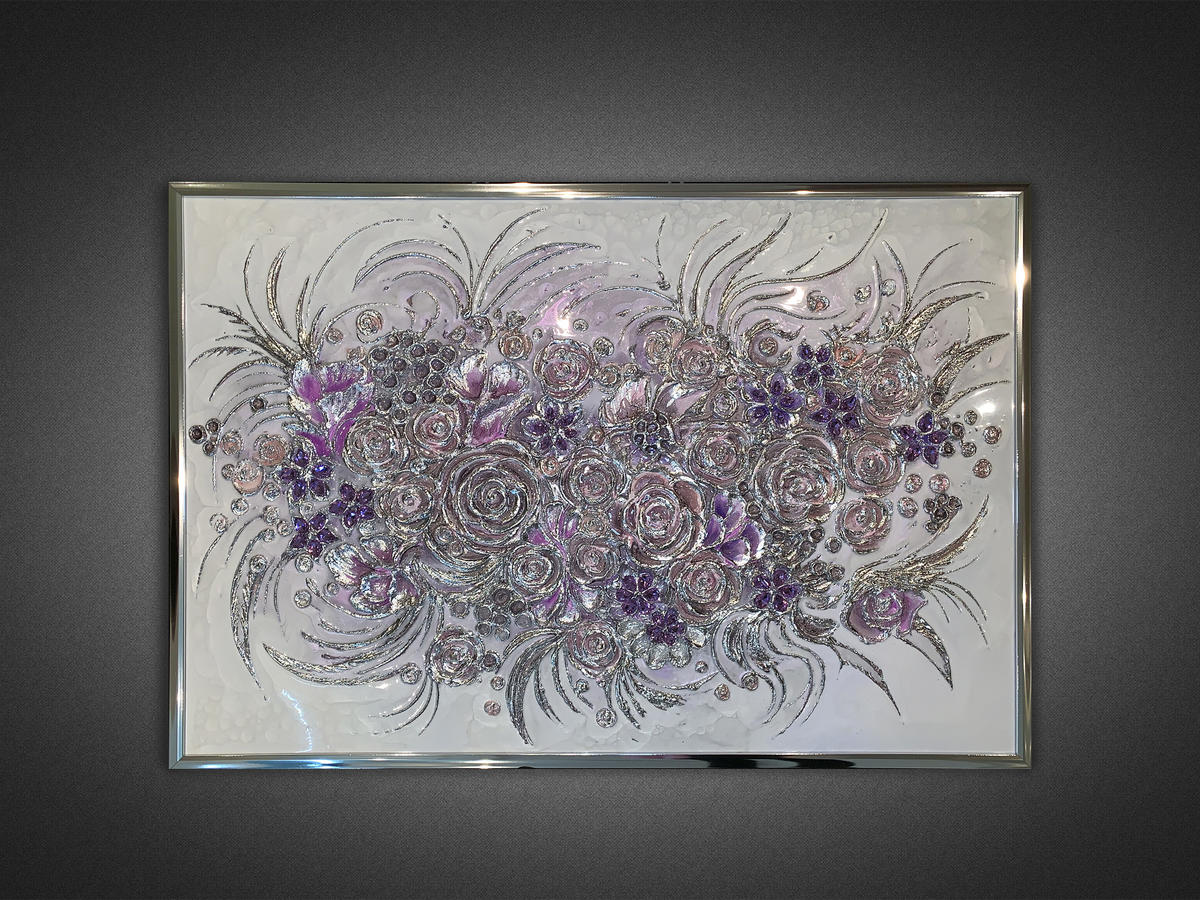 Картина Серебряные пионы